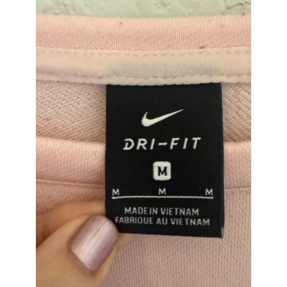Nike Get Fit Fleece Crew Dri-Fit Echo Pink Women Cropped Sweatshirt M BV5059-682 - Picture 9 of 11